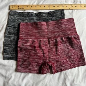 2️⃣High waisted gym short set!